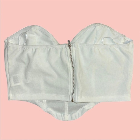 Elegant White Bustier Top - Picture 2 of 2